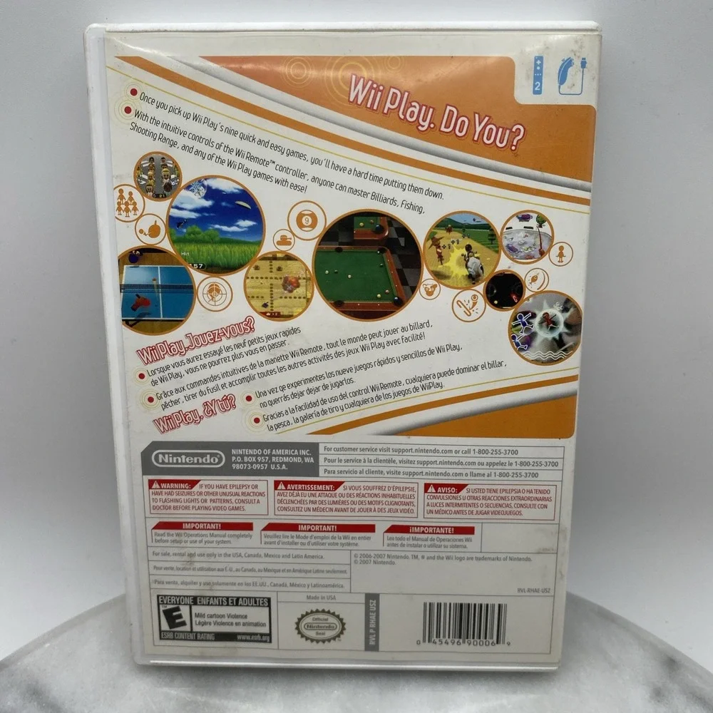 Wii Play Game (Nintendo Wii) Games Multi Sports Complete with Manual *UnTested